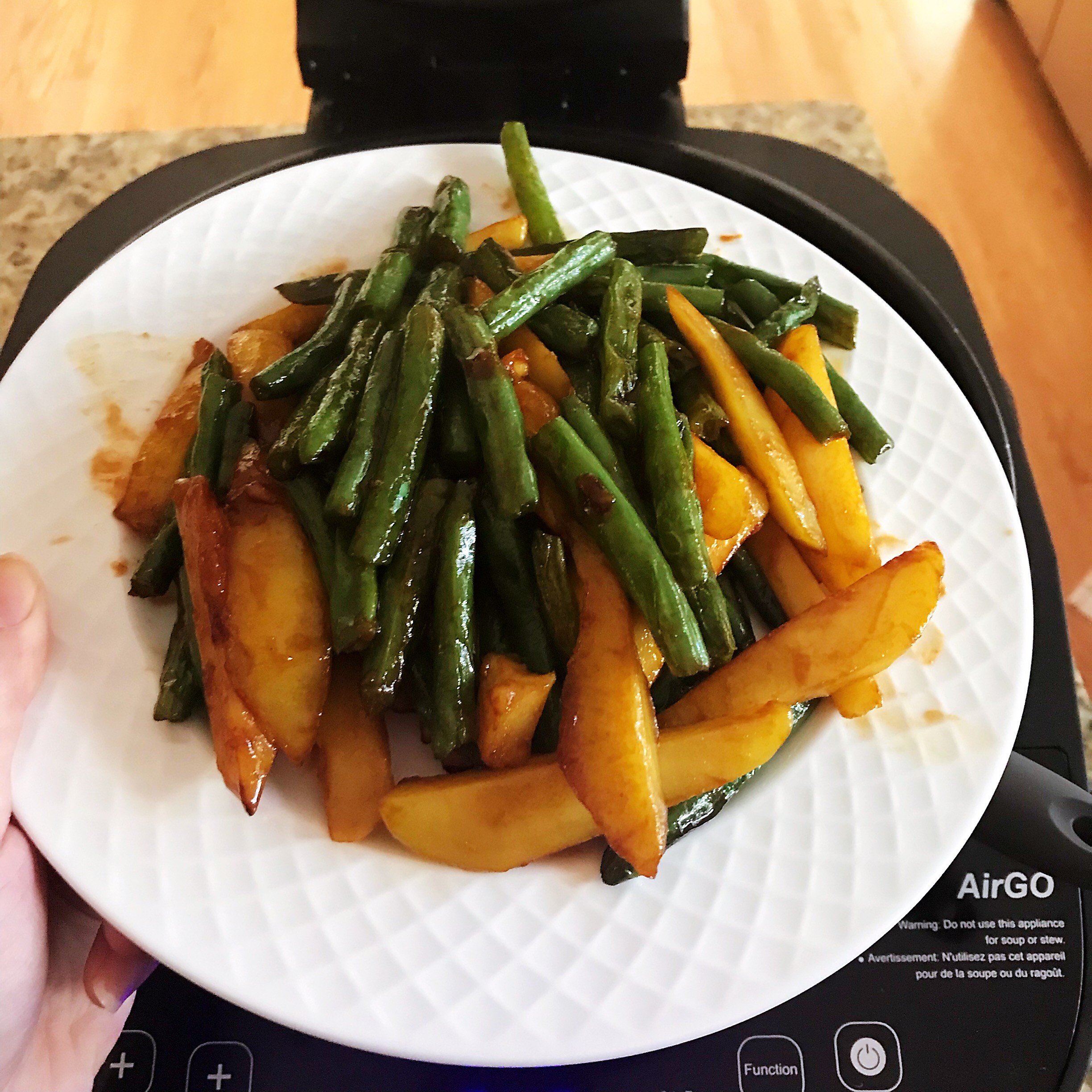 Green bean roasted Potato (Chinese style) AirGO recipes by EZCuisine