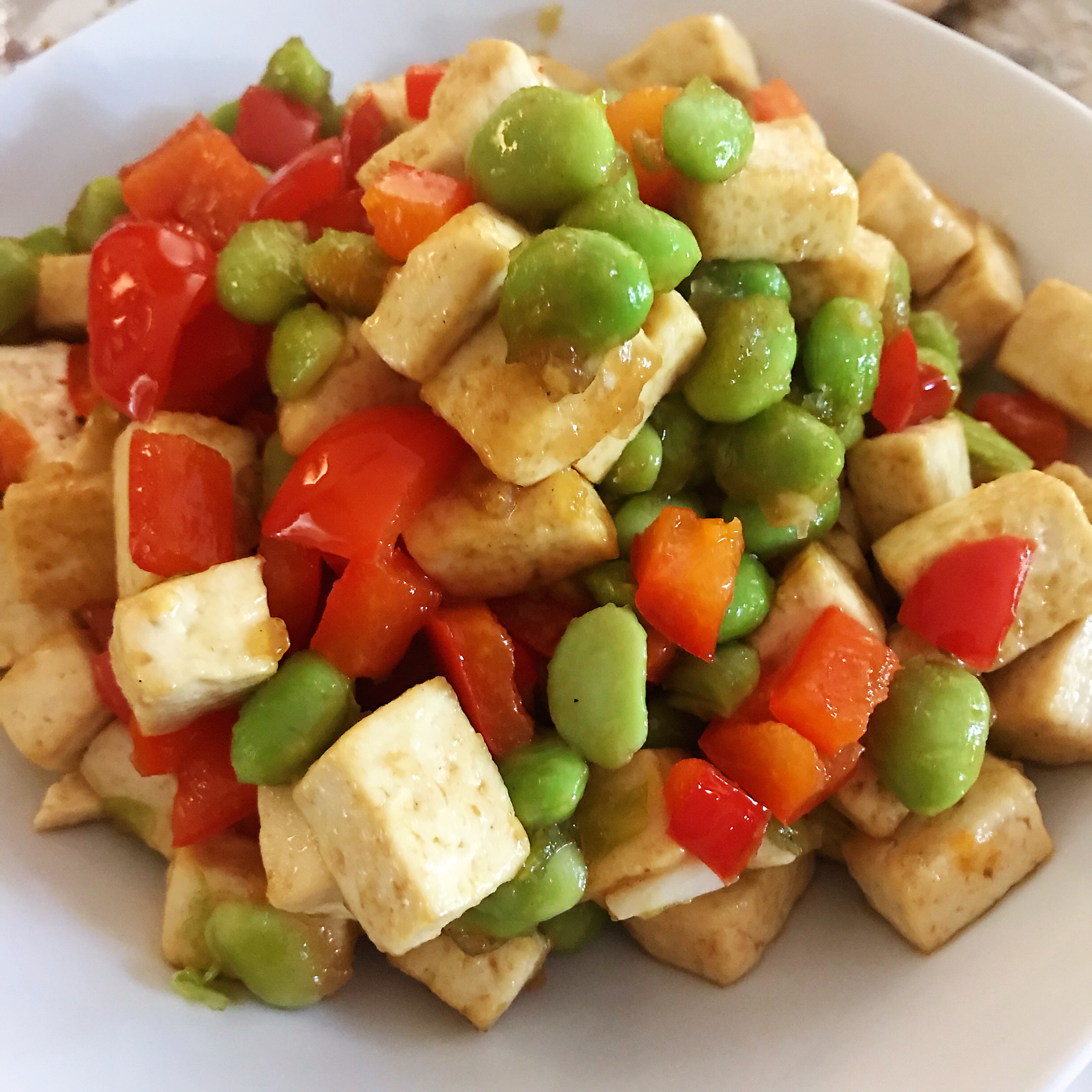 Tofu with Soybeans – AirGO recipes by EZCuisine