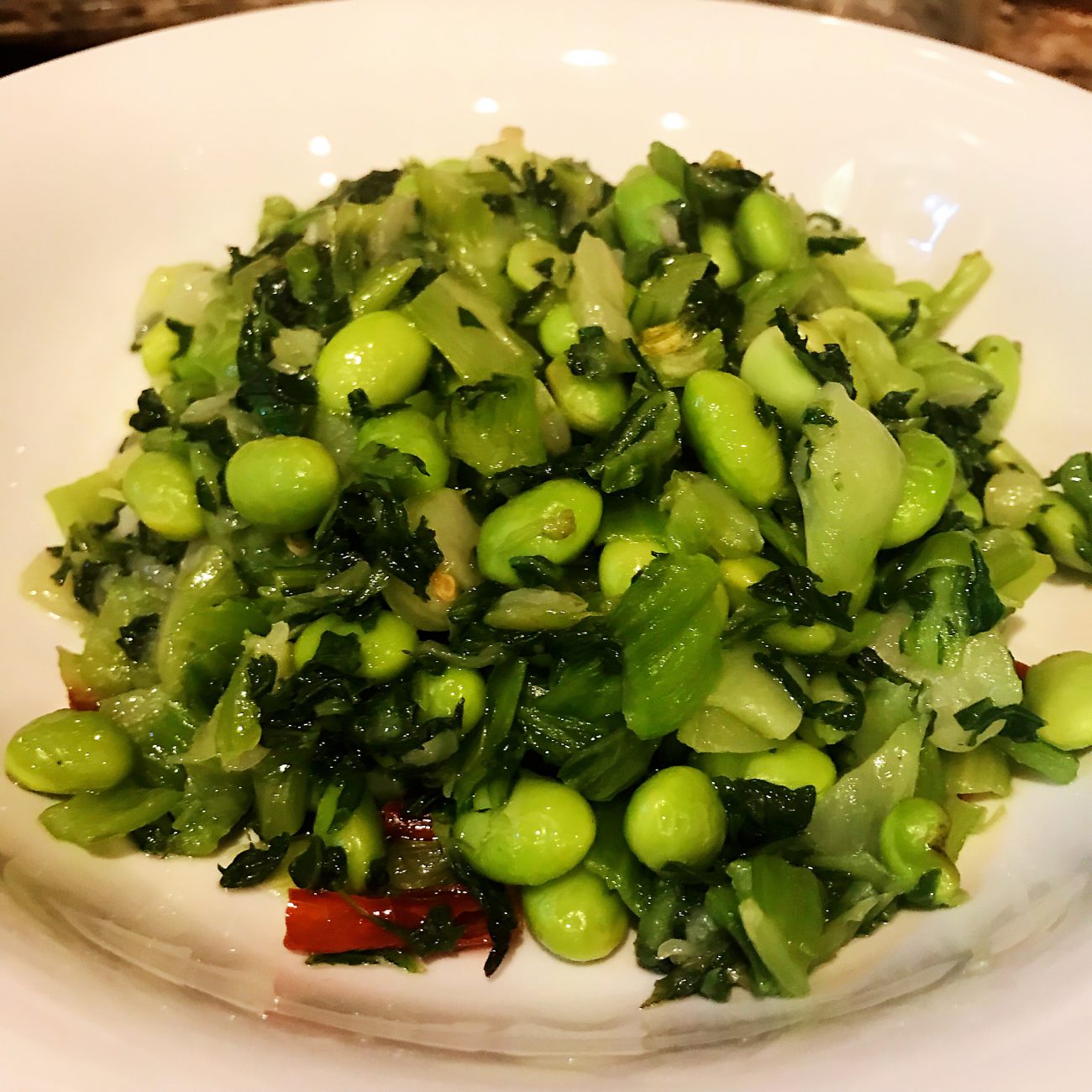 Light pickled Bokchoy with Soybeans