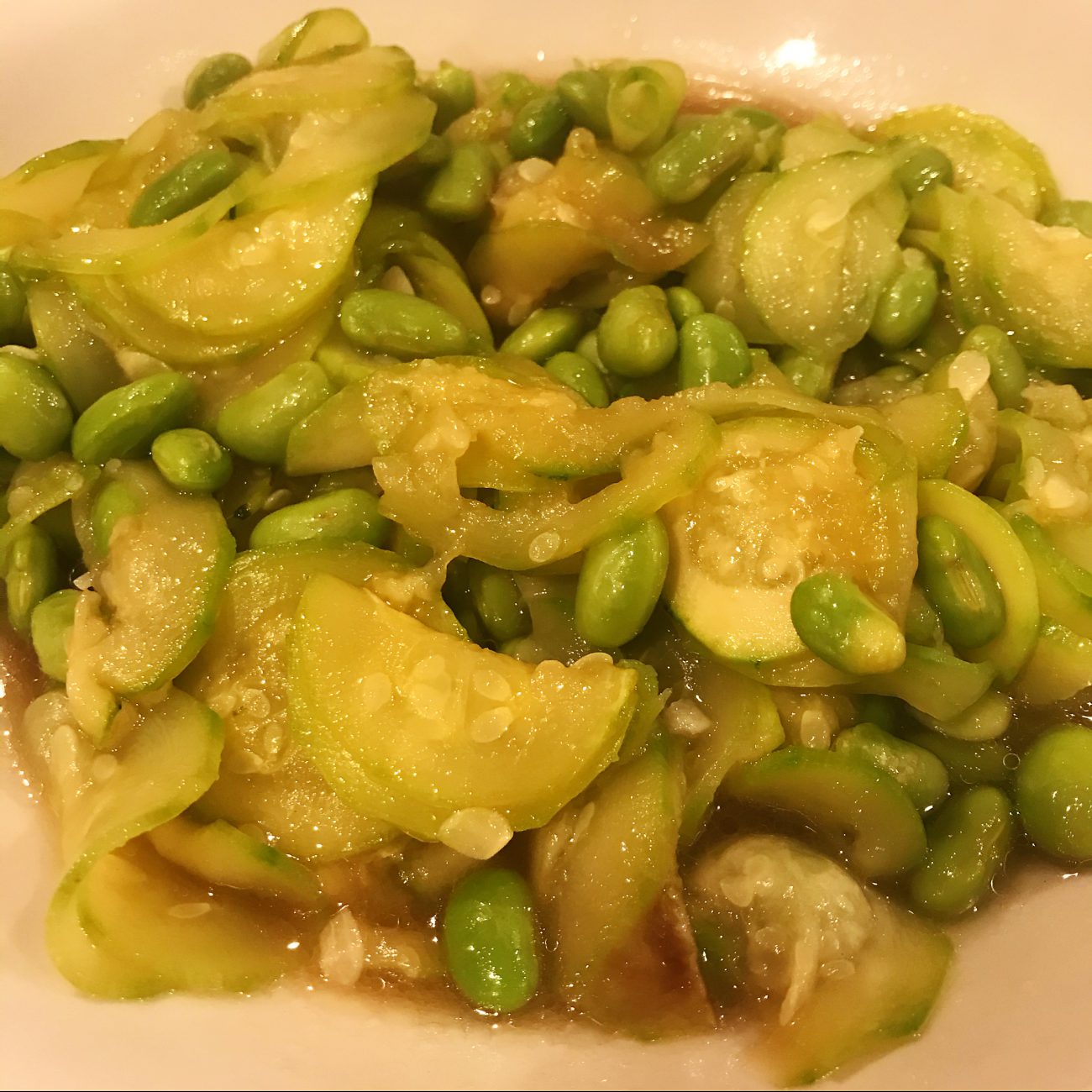 Grilled Zucchini & Edamame Bean