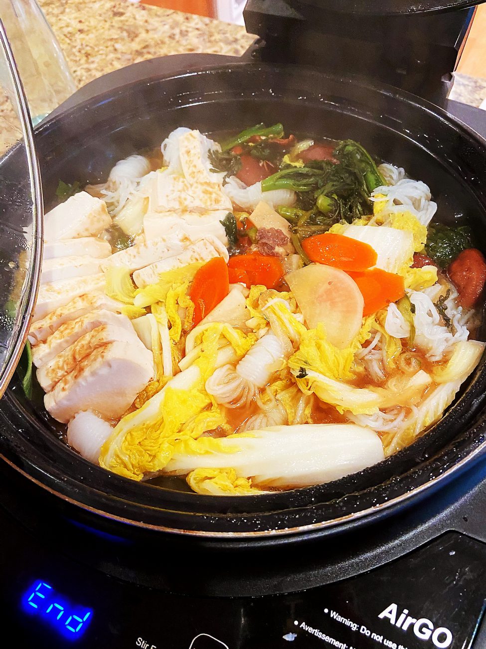 AirGO Sukiyaki (beef udon noodle dish with vegetables)