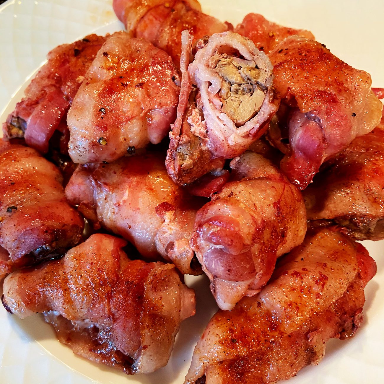 Bacon wrapped Chicken liver