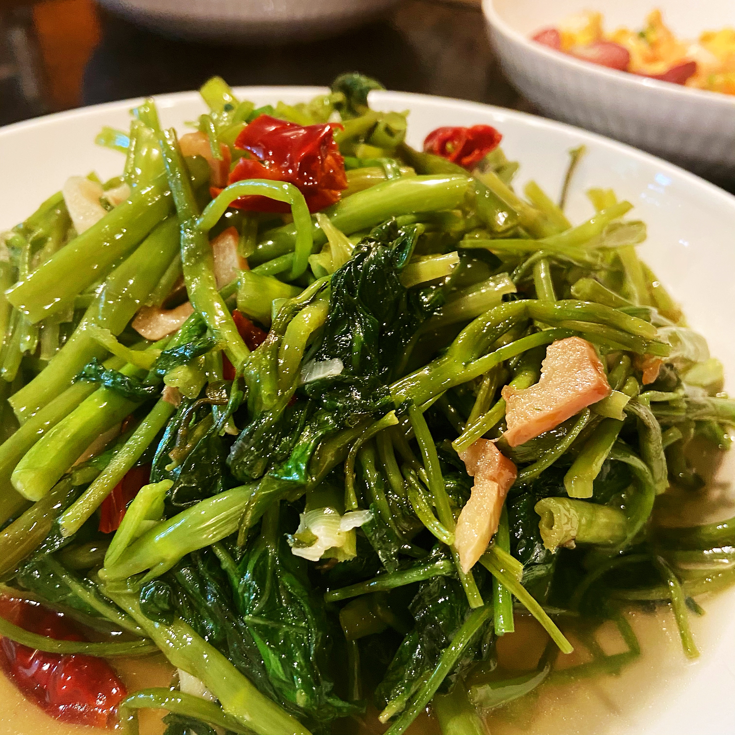 Ginger Garlic Water Spinach – AirGO recipes by EZCuisine