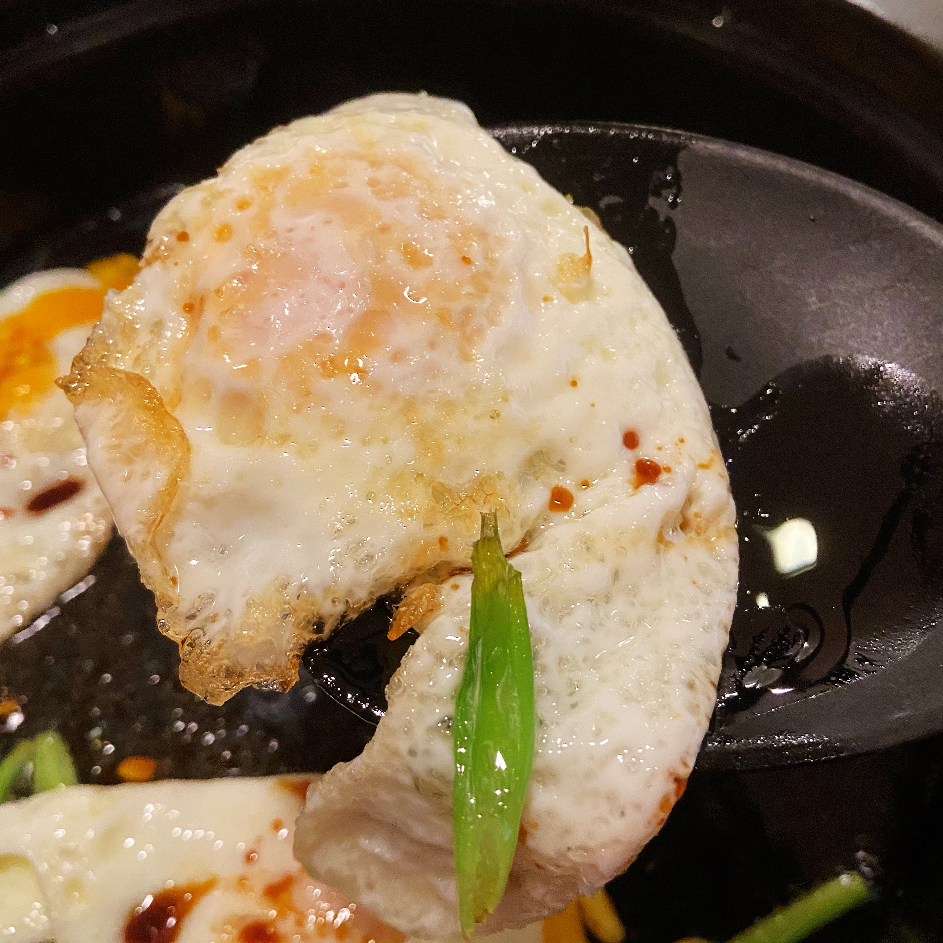 Green Onion fried eggs – AirGO recipes by EZCuisine